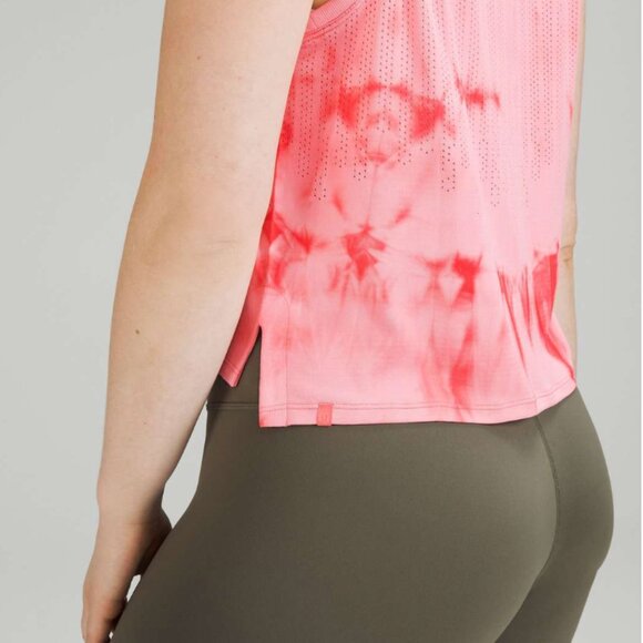 Lululemon Train to Be Tank Rain Marble Dye Raspberry Cream Medium 8 - Picture 9 of 11